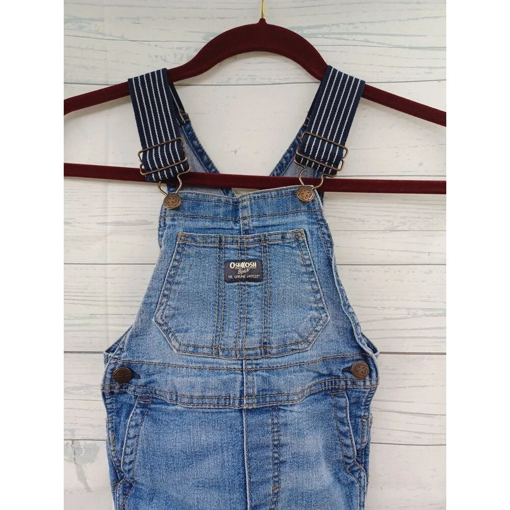 Oshkosh Bgosh Blue Denim Jean Overalls Sz 3T